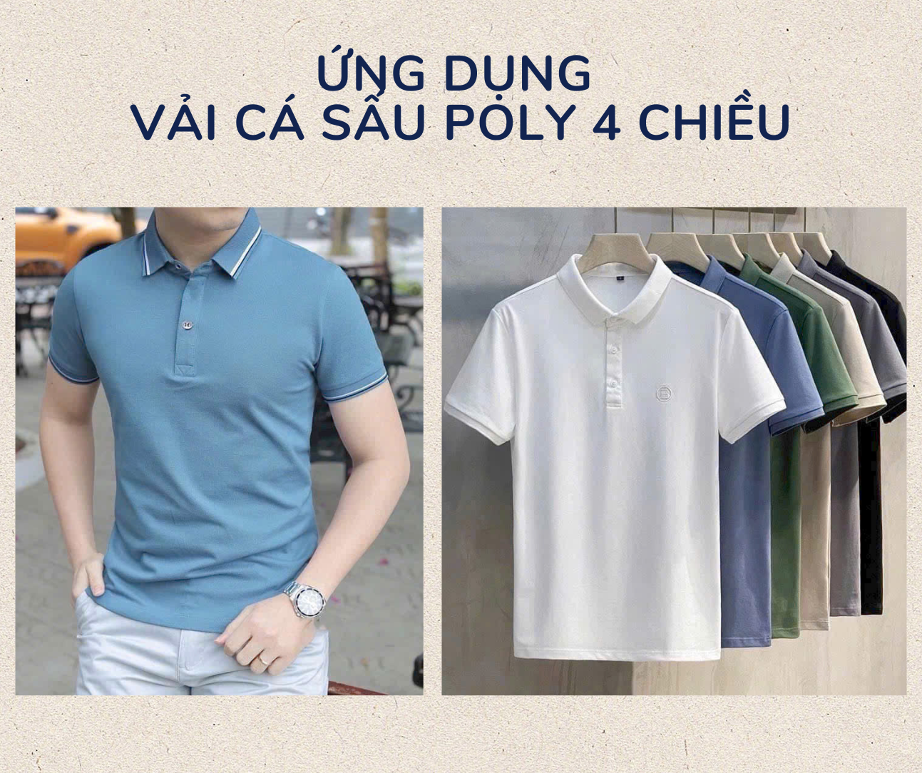 Ứng dụng vải cá sấu poly 4 chiều